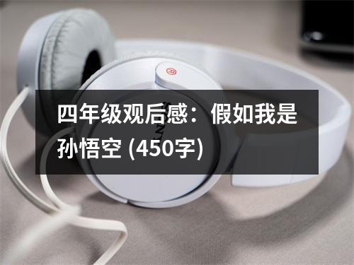 四年級觀后感：假如我是孫悟空 (450字)