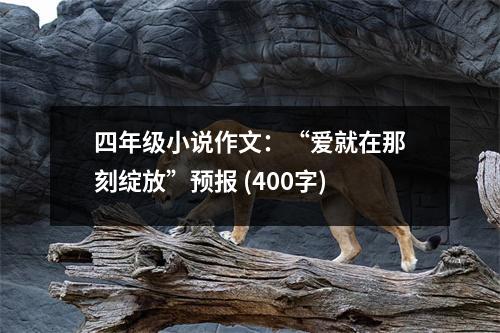 四年級小說作文：“愛就在那刻綻放”預(yù)報(bào) (400字)