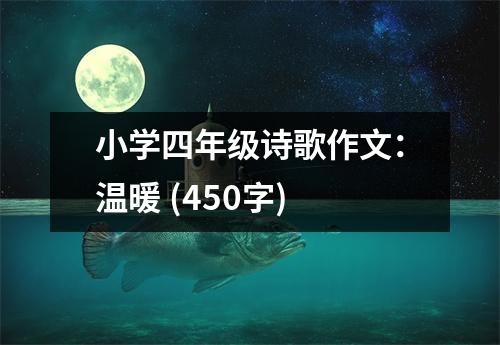 小學(xué)四年級詩歌作文：溫暖 (450字)