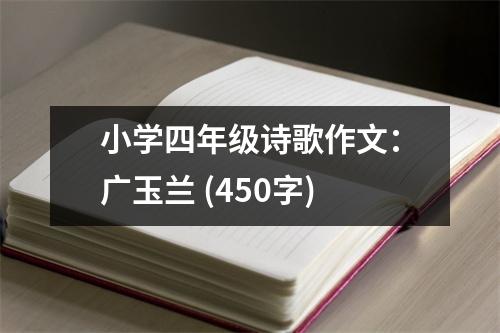 小學四年級詩歌作文：廣玉蘭 (450字)