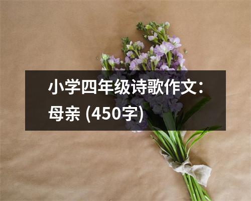 小學四年級詩歌作文：母親 (450字)
