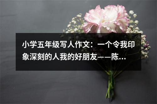 小學(xué)五年級寫人作文：一個令我印象深刻的人我的好朋友——陳瑩 (400字)