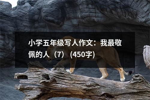 小學(xué)五年級寫人作文：我最敬佩的人（7） (450字)