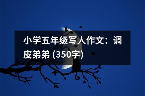 小學五年級寫人作文：調(diào)皮弟弟 (350字)