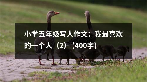 小學(xué)五年級(jí)寫人作文：我最喜歡的一個(gè)人（2） (400字)