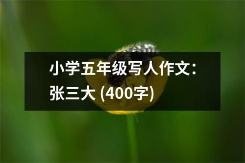 小學(xué)五年級寫人作文：張三大 (400字)