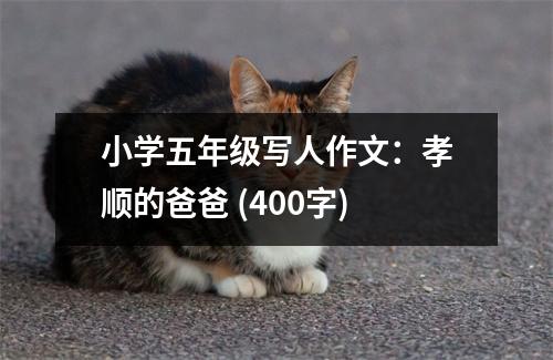 小學五年級寫人作文：孝順的爸爸 (400字)