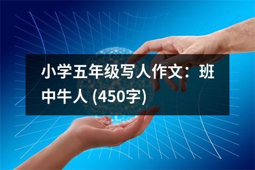 小學(xué)五年級(jí)寫人作文：班中牛人 (450字)