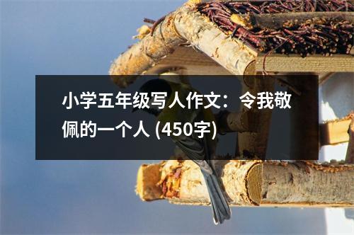 小學(xué)五年級(jí)寫(xiě)人作文：令我敬佩的一個(gè)人 (450字)