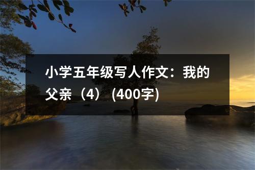 小學(xué)五年級寫人作文：我的父親（4） (400字)