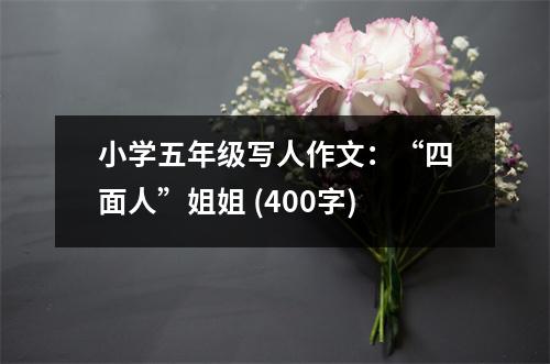 小學(xué)五年級(jí)寫(xiě)人作文：“四面人”姐姐 (400字)