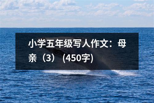 小學(xué)五年級寫人作文：母親（3） (450字)