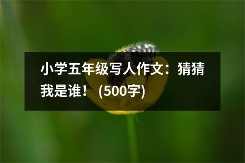 小學(xué)五年級(jí)寫(xiě)人作文：猜猜我是誰(shuí)！ (500字)