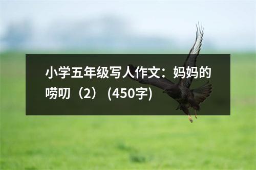 小學(xué)五年級(jí)寫人作文：媽媽的嘮叨（2） (450字)