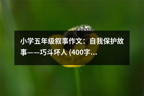 小學(xué)五年級敘事作文：自我保護故事——巧斗壞人 (400字)