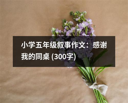 小學(xué)五年級敘事作文：感謝我的同桌 (300字)