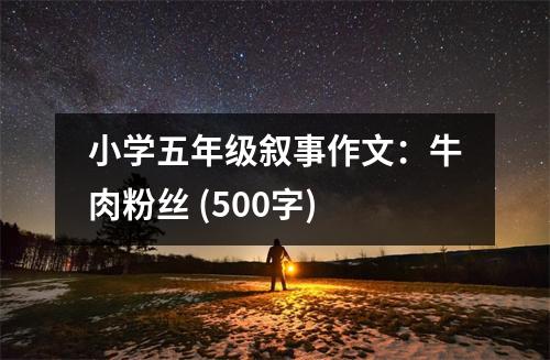 小學(xué)五年級(jí)敘事作文：牛肉粉絲 (500字)