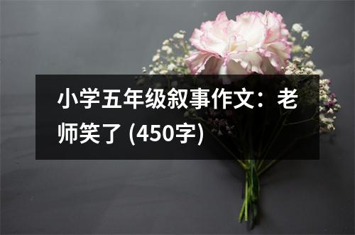 小學(xué)五年級敘事作文：老師笑了 (450字)