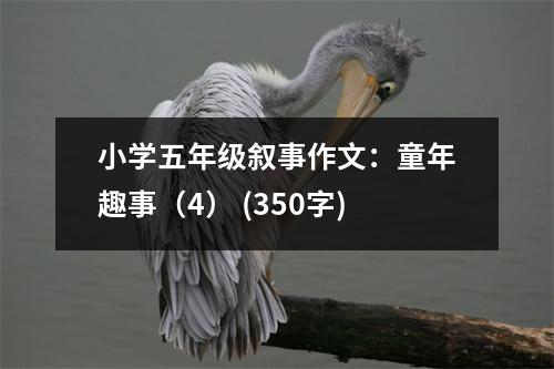 小學(xué)五年級(jí)敘事作文：童年趣事（4） (350字)