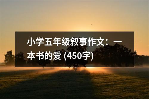 小學(xué)五年級(jí)敘事作文：一本書(shū)的愛(ài) (450字)