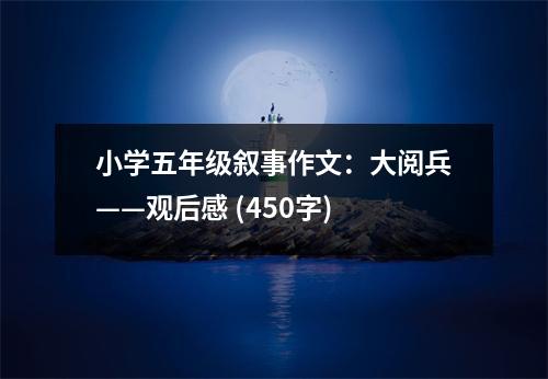 小學(xué)五年級(jí)敘事作文：大閱兵——觀后感 (450字)
