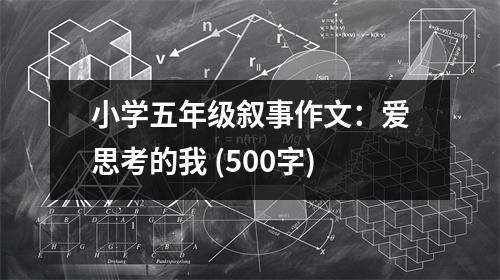 小學(xué)五年級(jí)敘事作文：愛(ài)思考的我 (500字)