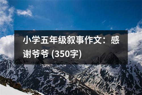 小學五年級敘事作文：感謝爺爺 (350字)
