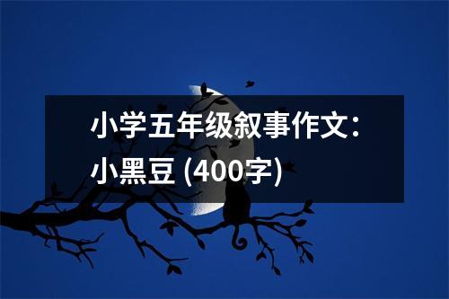 小學(xué)五年級敘事作文：小黑豆 (400字)