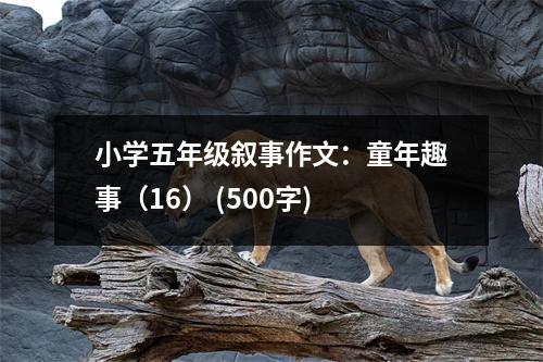 小學(xué)五年級敘事作文：童年趣事（16） (500字)