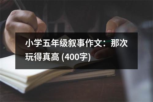 小學(xué)五年級(jí)敘事作文：那次玩得真高 (400字)