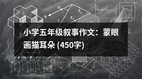 小學(xué)五年級(jí)敘事作文：蒙眼畫貓耳朵 (450字)