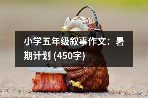 小學五年級敘事作文：暑期計劃 (450字)