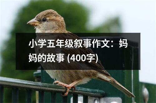 小學五年級敘事作文：媽媽的故事 (400字)