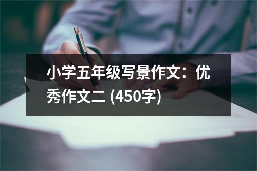 小學(xué)五年級寫景作文：優(yōu)秀作文二 (450字)