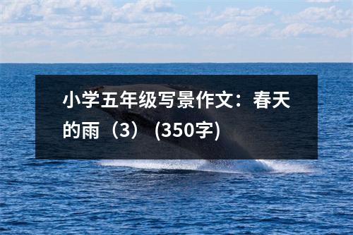 小學五年級寫景作文：春天的雨（3） (350字)