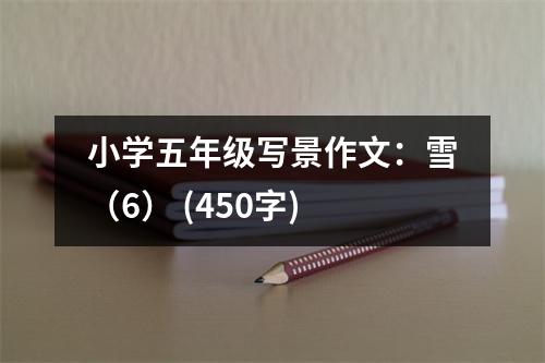 小學(xué)五年級(jí)寫景作文：雪（6） (450字)