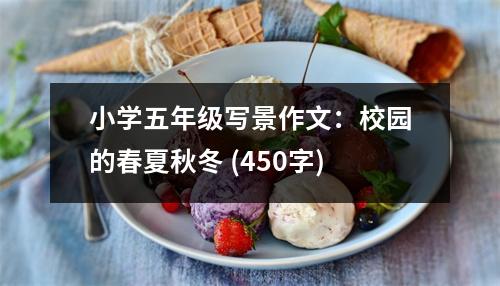 小學(xué)五年級(jí)寫景作文：校園的春夏秋冬 (450字)