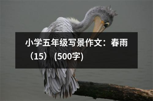 小學五年級寫景作文：春雨（15） (500字)