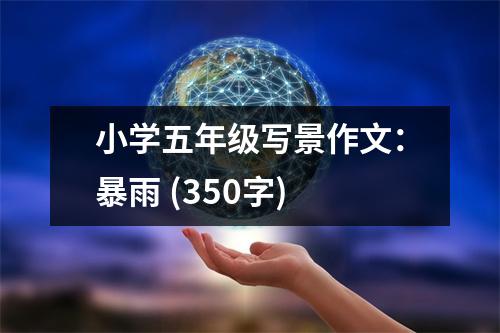 小學(xué)五年級(jí)寫(xiě)景作文：暴雨 (350字)