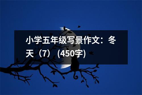 小學五年級寫景作文：冬天（7） (450字)
