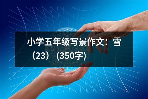 小學(xué)五年級寫景作文：雪（23） (350字)