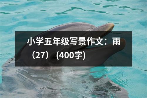 小學五年級寫景作文：雨（27） (400字)