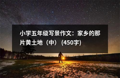 小學(xué)五年級寫景作文：家鄉(xiāng)的那片黃土地（中） (450字)