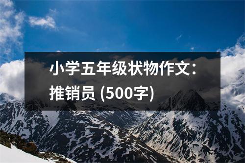 小學(xué)五年級(jí)狀物作文：推銷員 (500字)