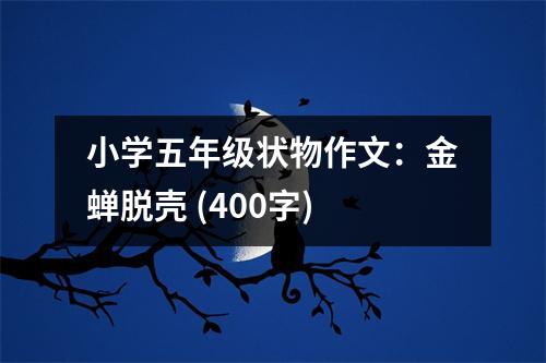 小學(xué)五年級狀物作文：金蟬脫殼 (400字)
