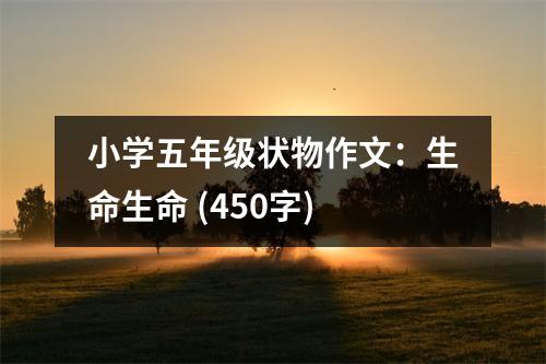 小學(xué)五年級(jí)狀物作文：生命生命 (450字)