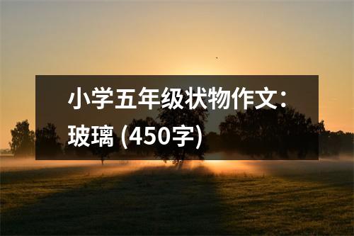 小學五年級狀物作文：玻璃 (450字)