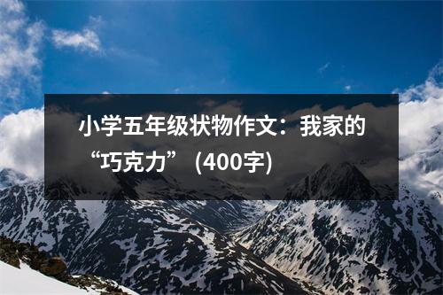 小學(xué)五年級狀物作文：我家的“巧克力” (400字)