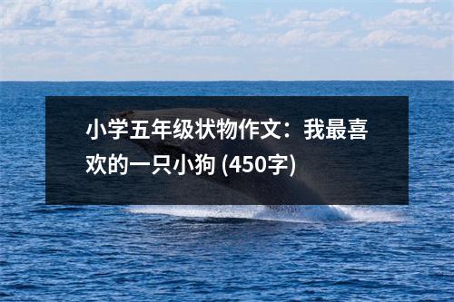 小學(xué)五年級(jí)狀物作文：我最喜歡的一只小狗 (450字)