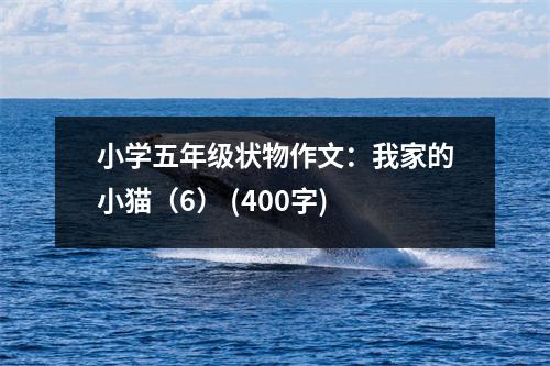 小學五年級狀物作文：我家的小貓（6） (400字)